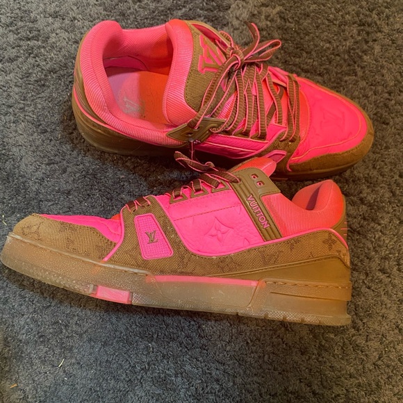 Louis Vuitton Pink And Brown Trainers - Picture 4 of 9
